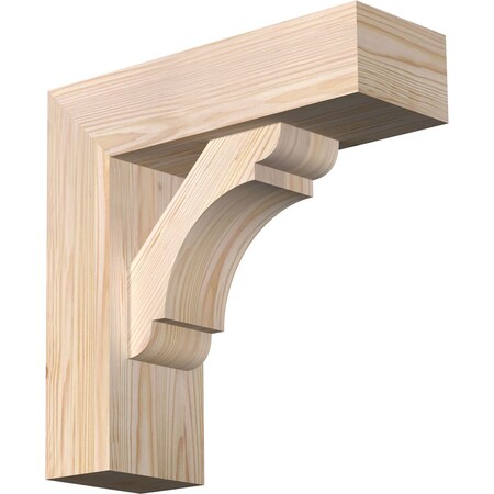 Olympic Block Smooth Bracket W/ Offset Brace, Douglas Fir, 5 1/2W X 16D X 16H